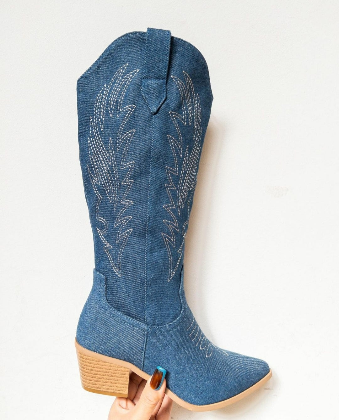 MODAS CARISMA- BOTAS COWBOY DENIM MUJER