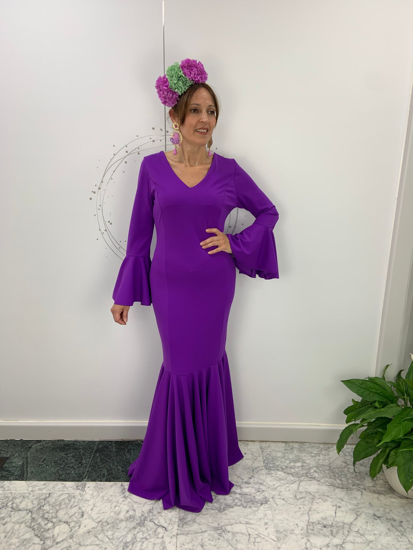 VESTIDO FLAMENCA MORADO