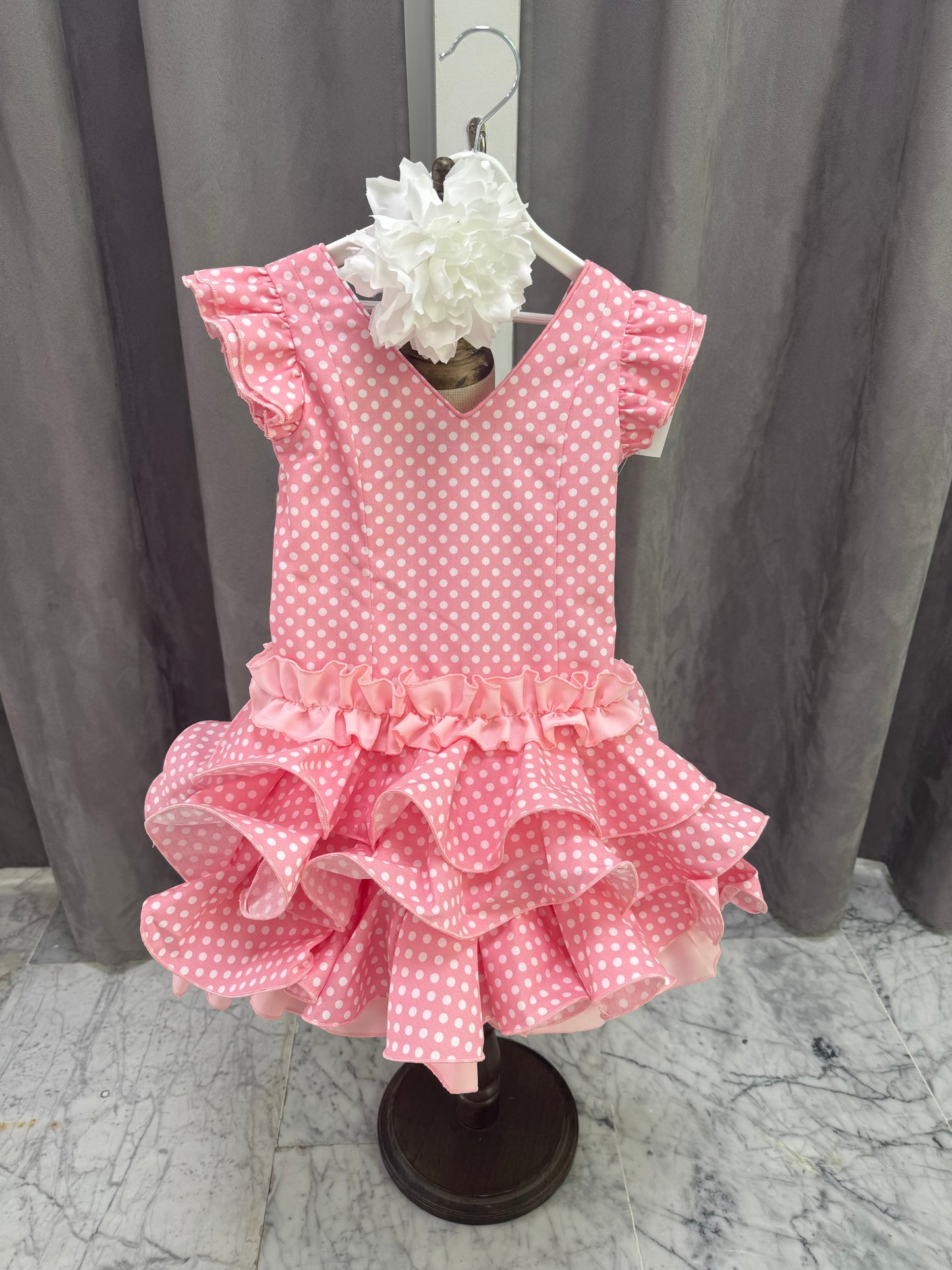 VESTIDO FLAMENCA NIÑA ROSA