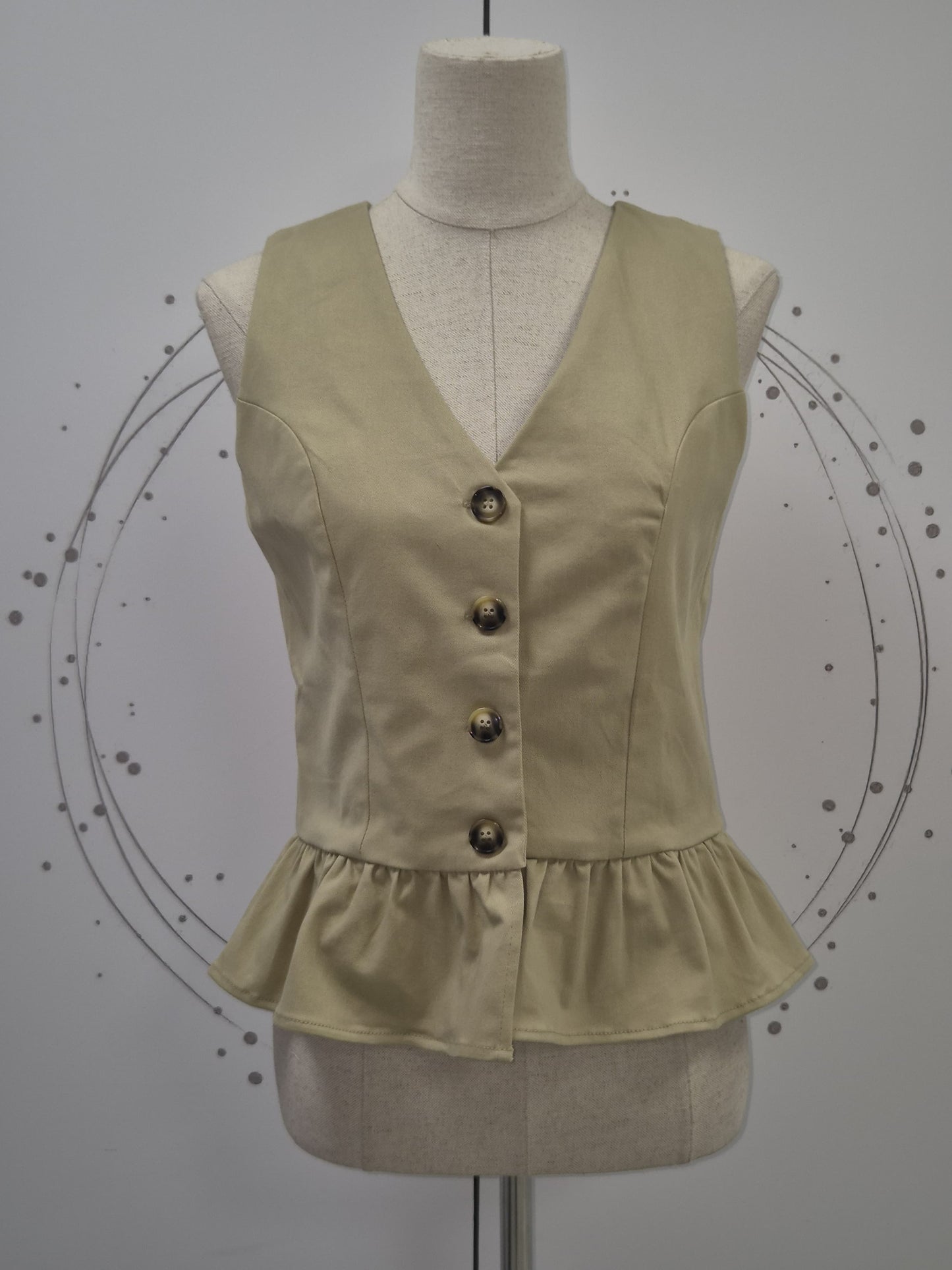 CHALECO LISO VOLANTE