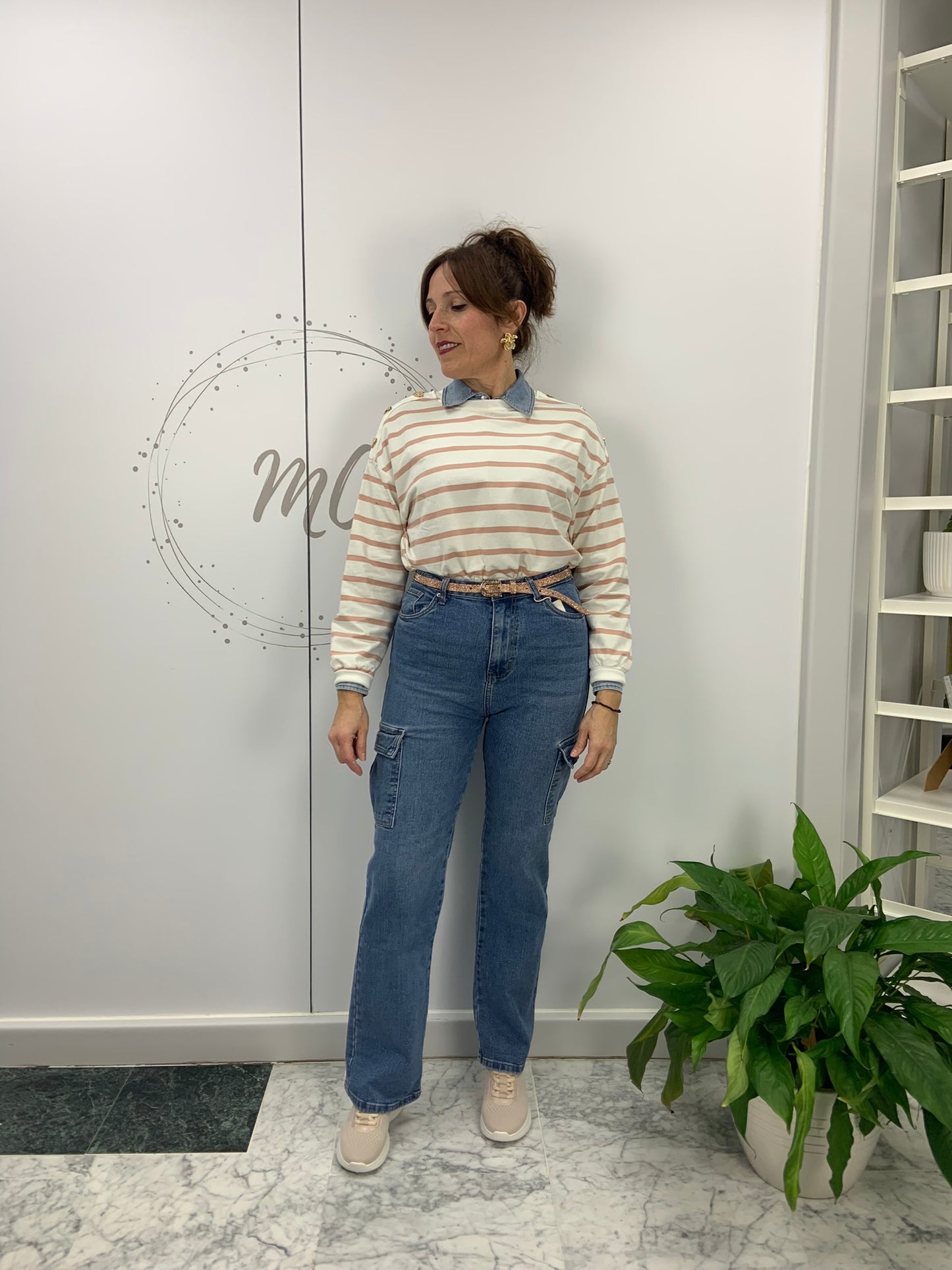 PANTALONES VAQUEROS CARGO MUJER