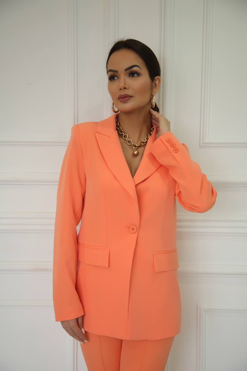 TRAJE BLAZER Y PANTALON NARANJA