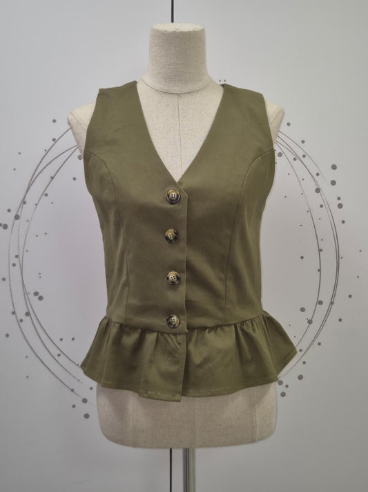 CHALECO LISO VOLANTE