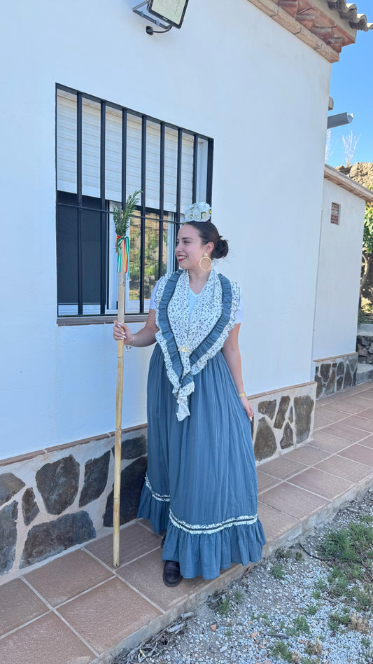 FALDA ROCIERA Y PIQUILLO AZAFATA