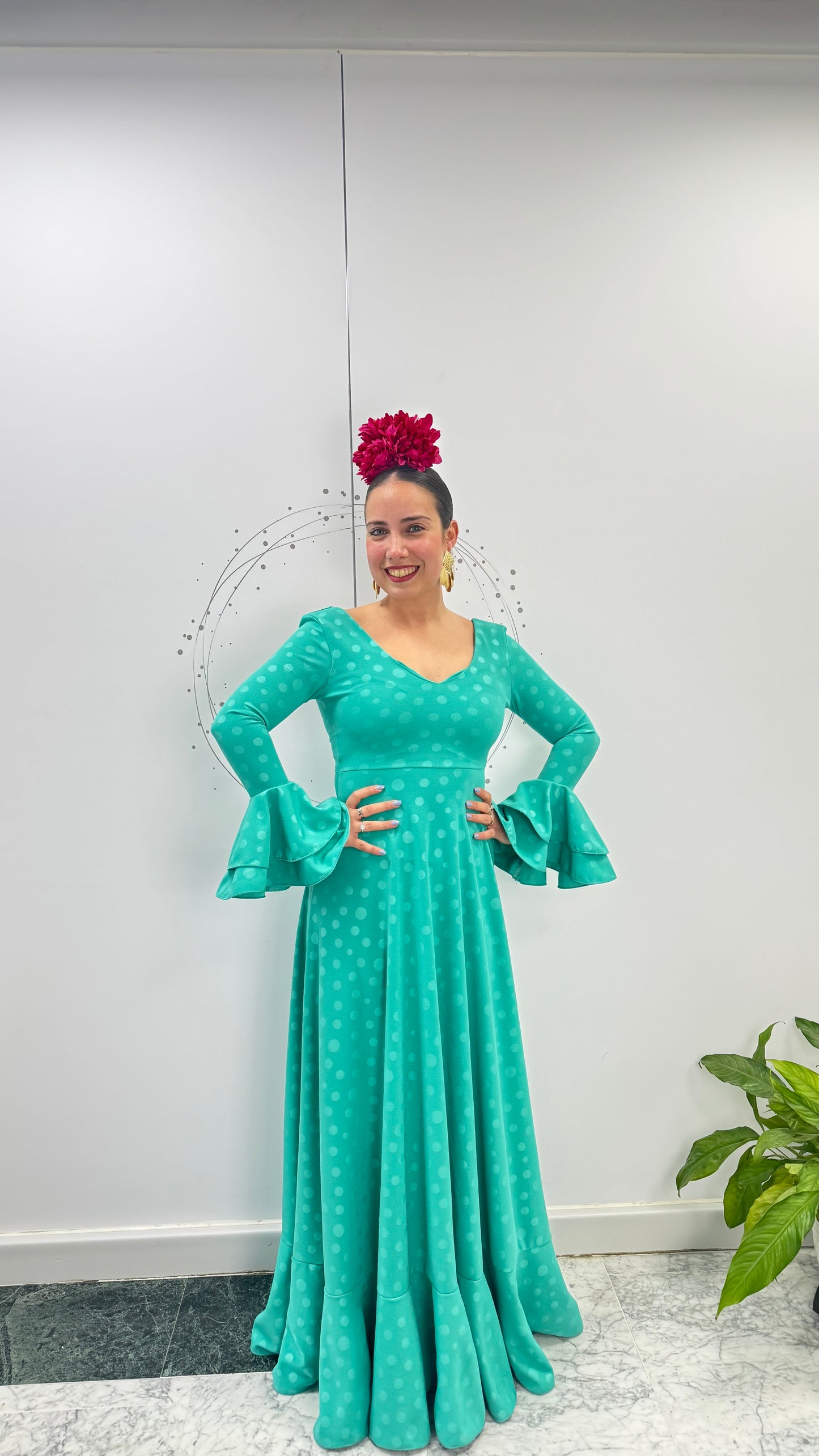 BATA FLAMENCA LUNARES ADULTA