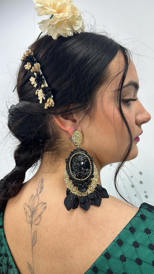 PENDIENTES FLAMENCA NEGRO
