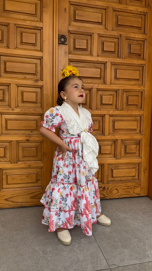 BATA BROCADA ESTAMPADA NIÑA