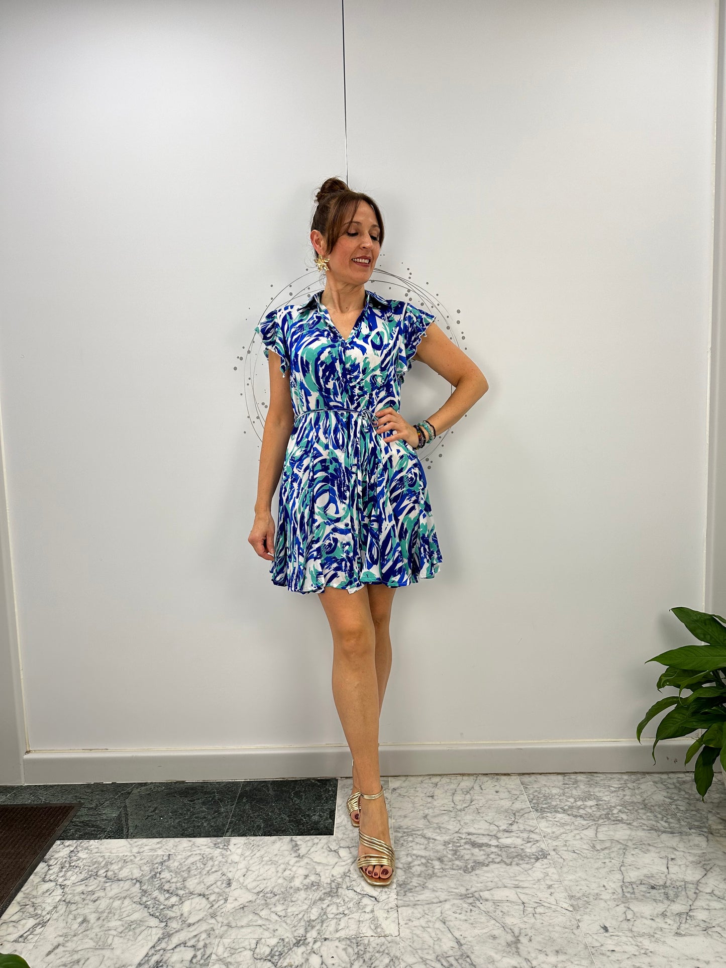 VESTIDO ESTAMPADO AZUL