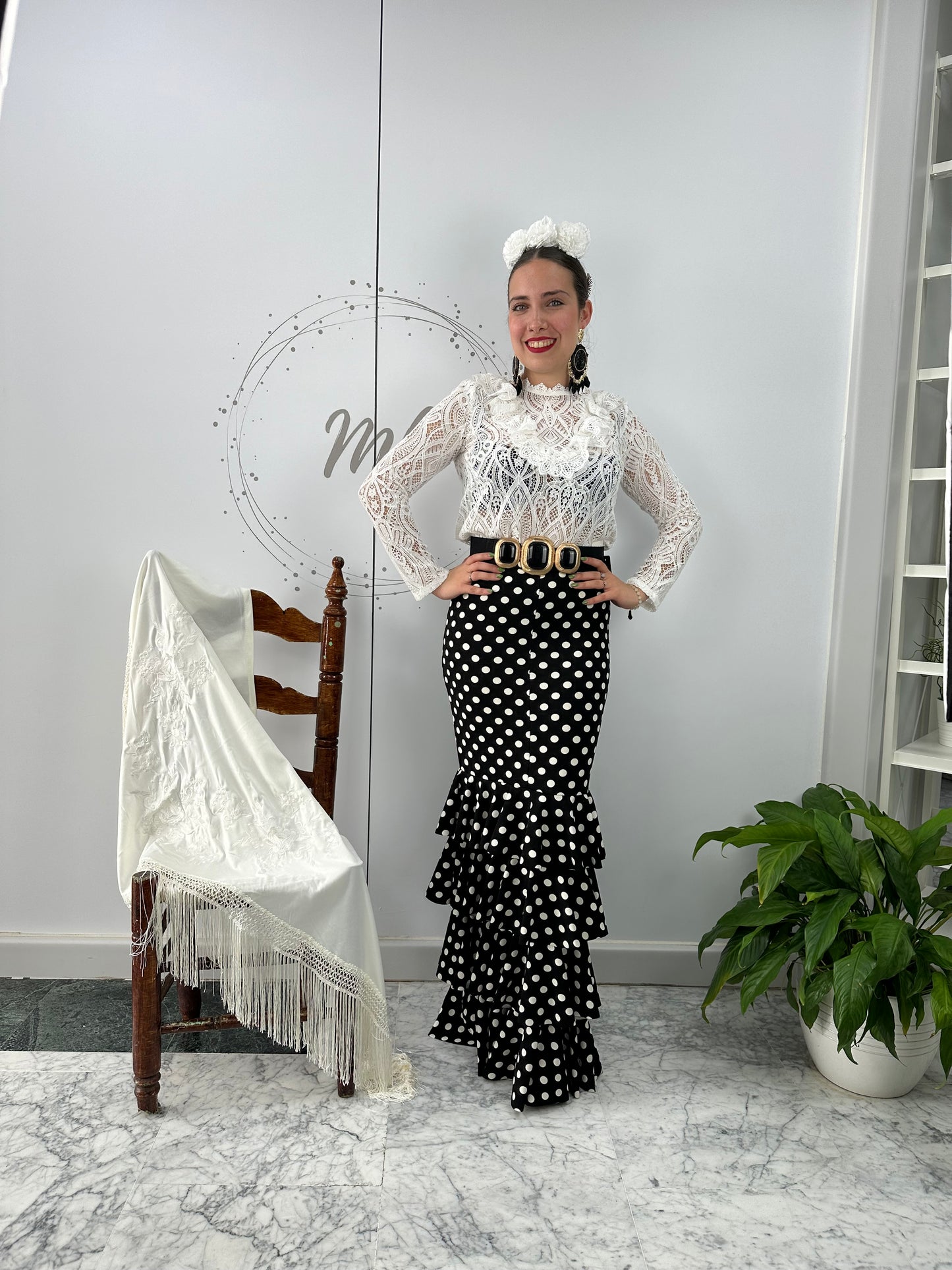 FALDA FLAMENCA LUNARES