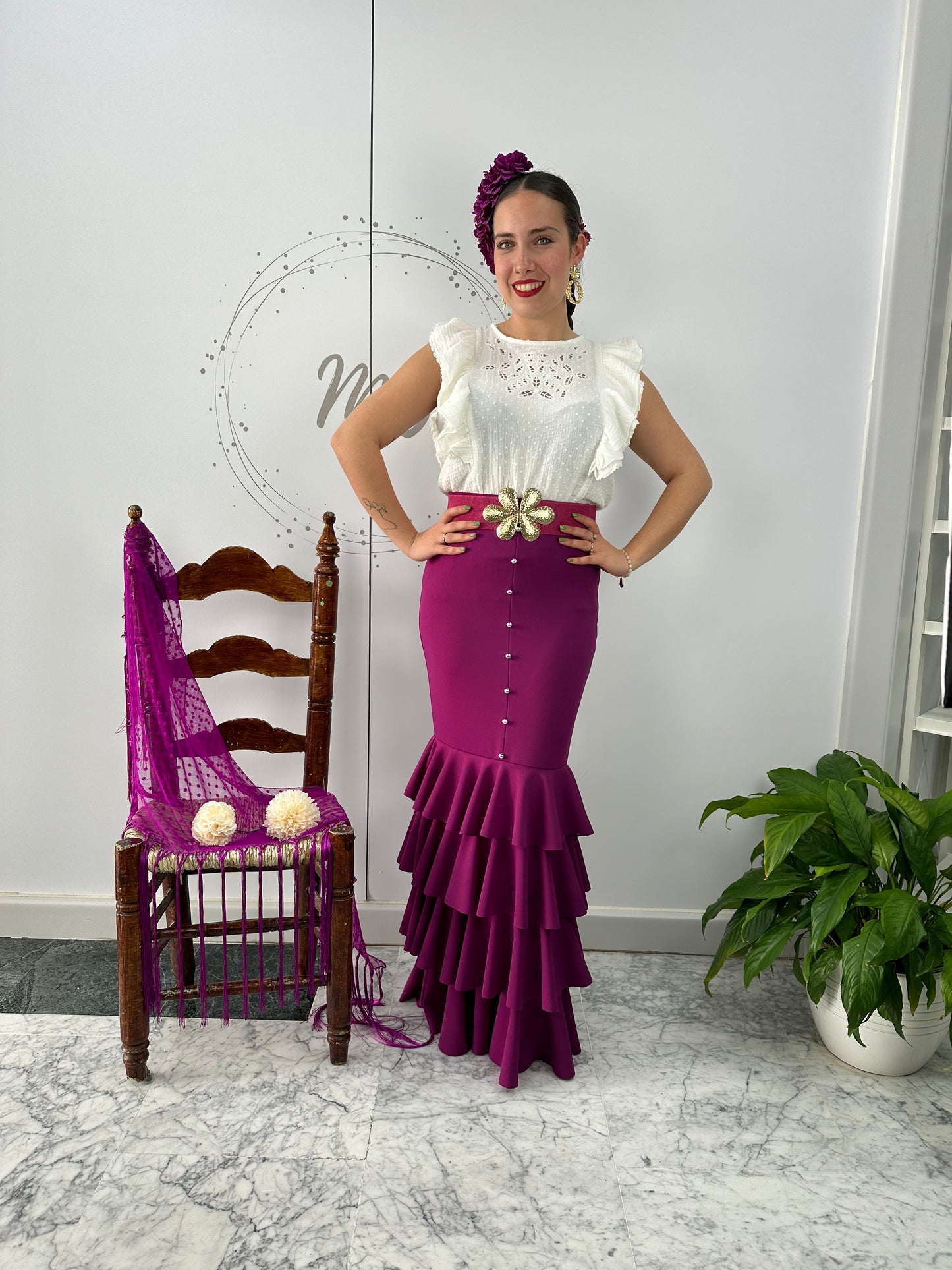 FALDA FLAMENCA BUGANVILLA