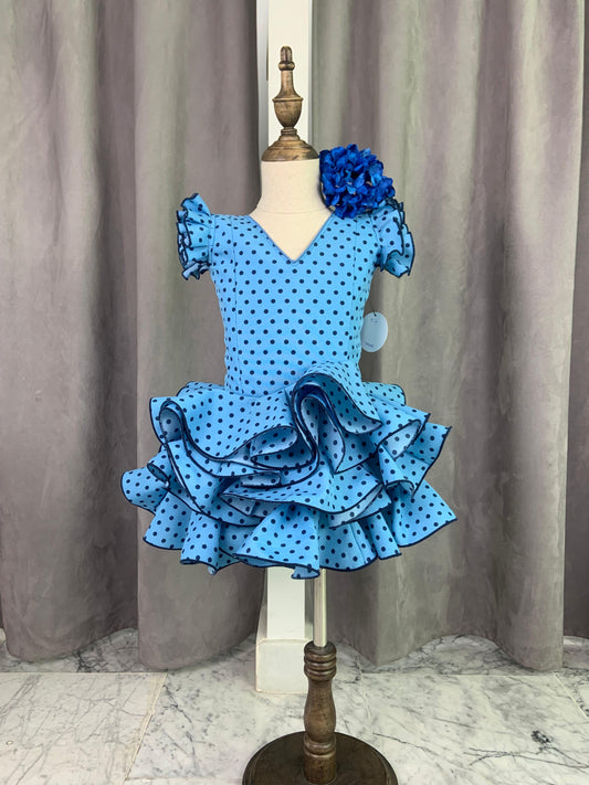 VESTIDO NIÑA CIELO